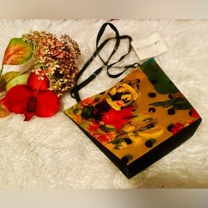 NWT Rare Find Angela Francone Floral Purse